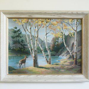 Autumn Landscape Large Wall Decor With Frame